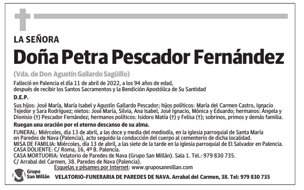 Doña Petra Pescador Fernández