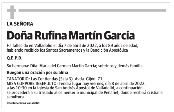 Doña Rufina Martín García