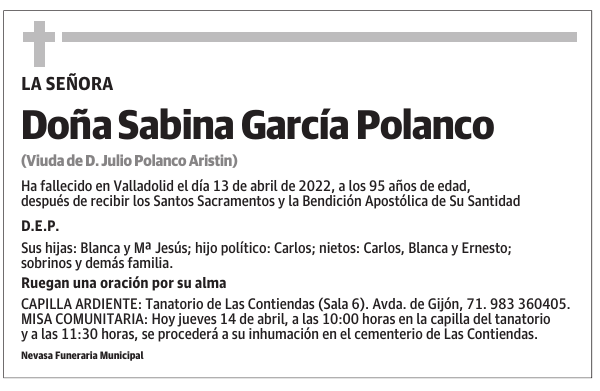 Doña Sabina García Polanco