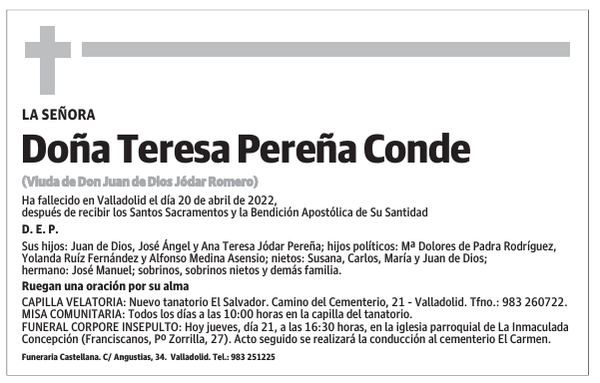 Doña Teresa Pereña Conde