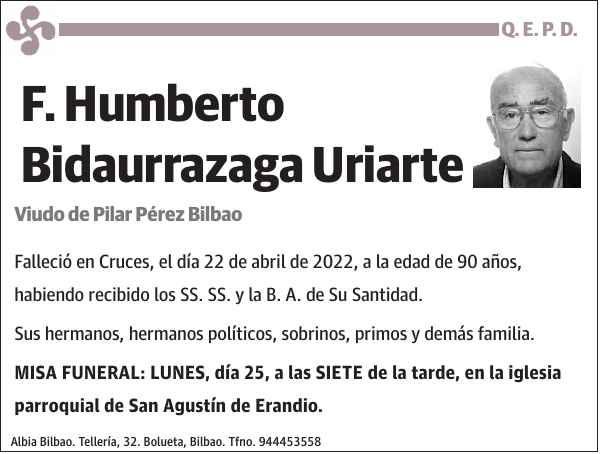 F. Humberto Bidaurrazaga Uriarte