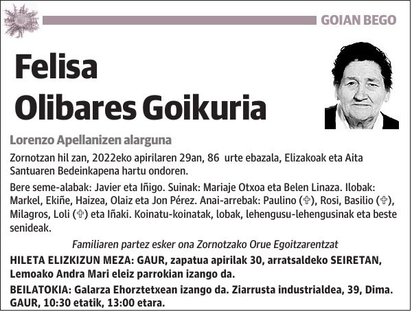 Felisa Olibares Goikuria