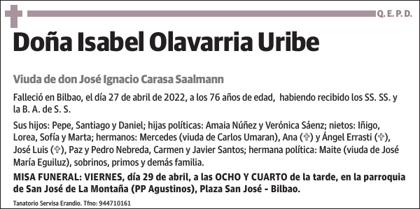 Isabel Olavarria Uribe
