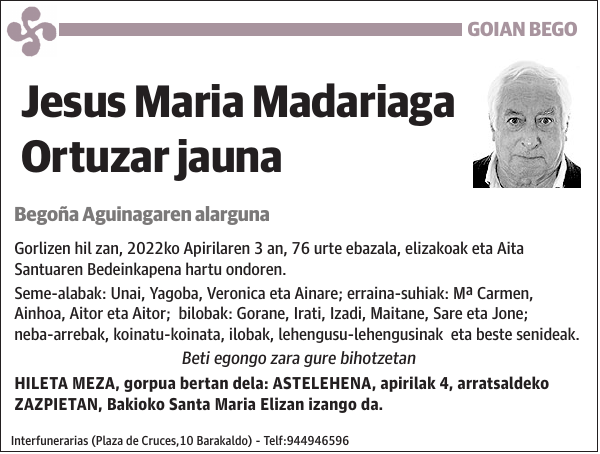Jesus Maria Madariaga Ortuzar