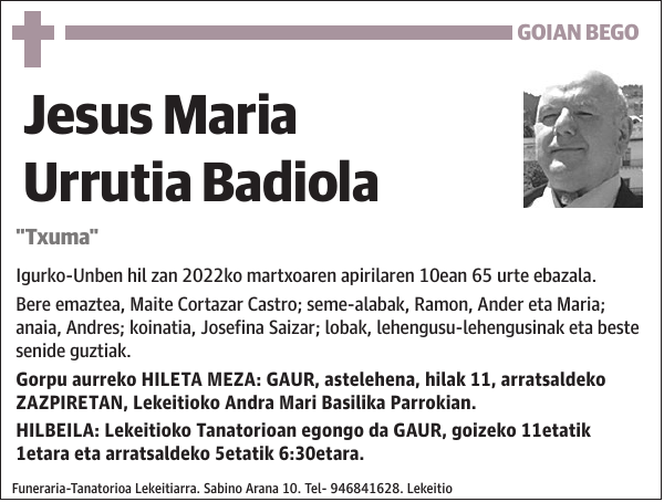 Jesus Maria Urrutia Badiola