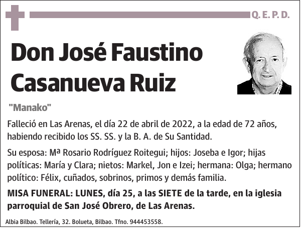José Faustino Casanueva Ruiz
