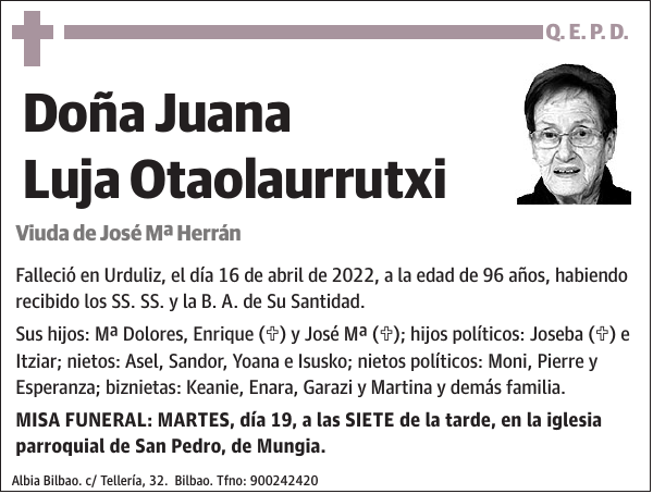 Juana Luja Otaolaurrutxi