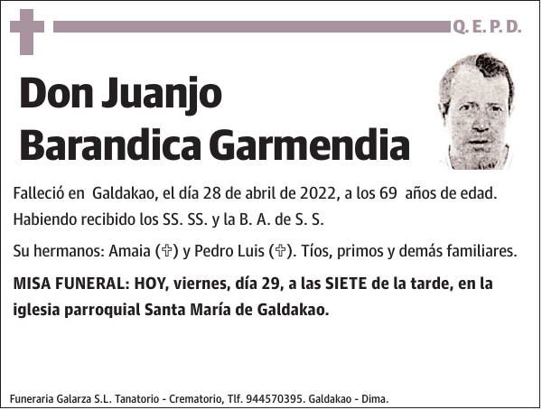 Juanjo Barandica Garmendia