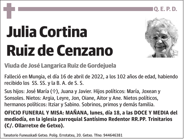 Julia Cortina Ruiz de Cenzano