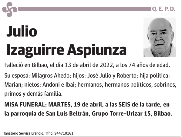 Julio Izaguirre Aspiunza