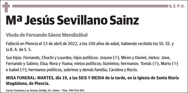 Mª Jesús Sevillano Sainz