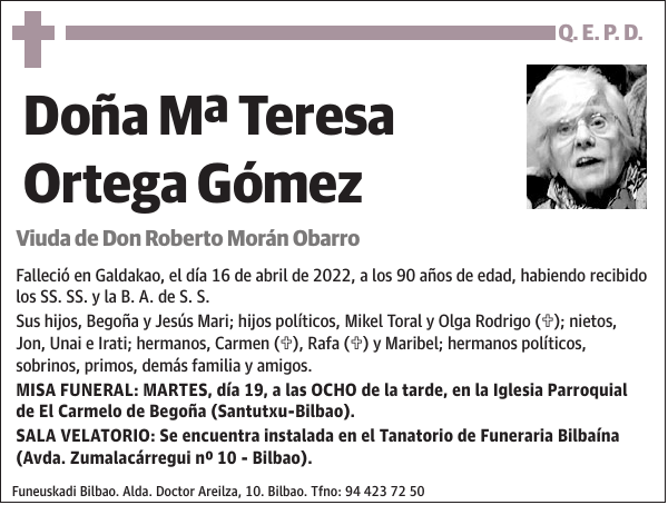 Mª Teresa Ortega Gómez