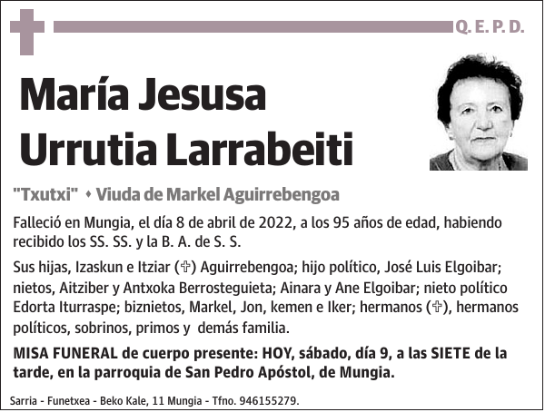 María Jesusa Urrutia Larrabeiti
