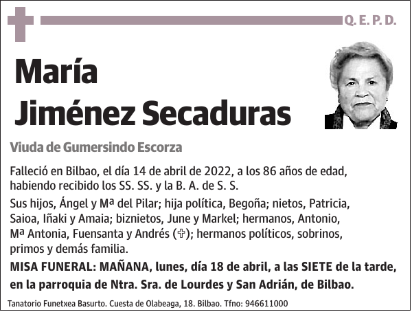 María Jiménez Secaduras