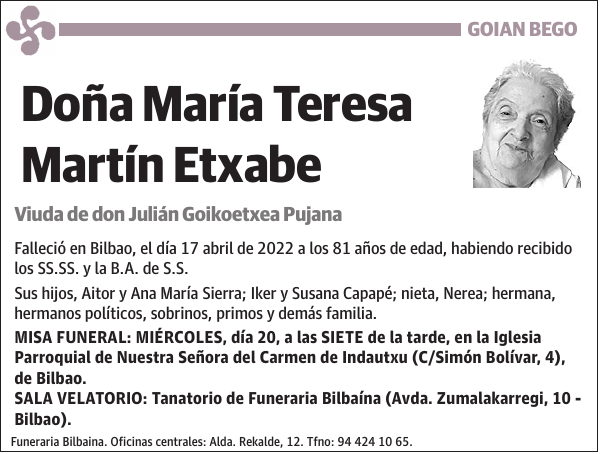 María Teresa Martín Etxabe