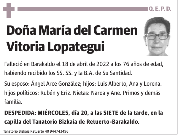 María del Carmen Vitoria Lopategui