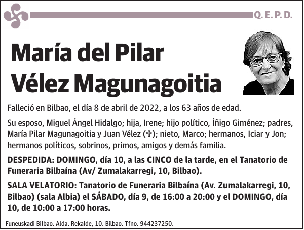 María del Pilar Vélez Magunagoitia