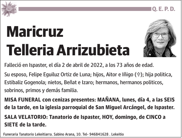 Maricruz Telleria Arrizubieta