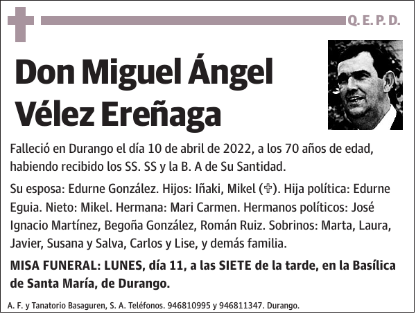 Miguel Ángel Vélez Ereñaga