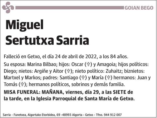 Miguel Sertutxa Sarria