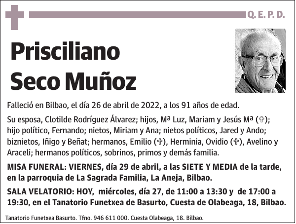 Prisciliano Seco Muñoz