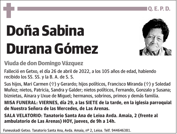 Sabina Durana Gómez