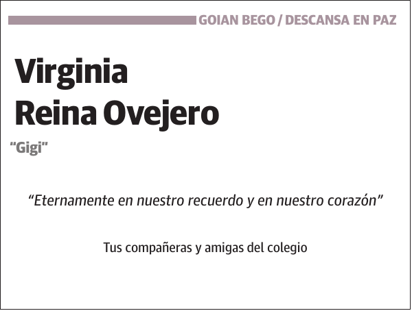 Virginia Reina Ovejero Gigi