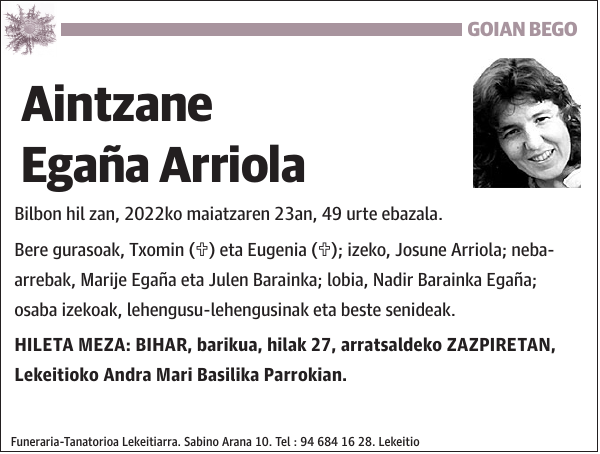 Aintzane Egaña Arriola