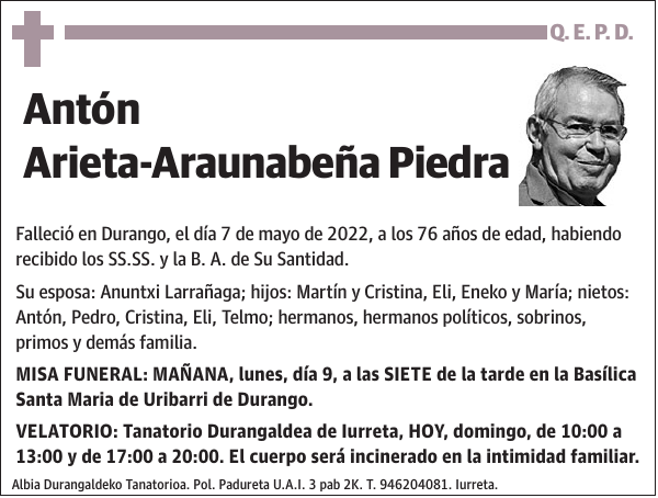 Antón Arieta-Araunabeña Piedra