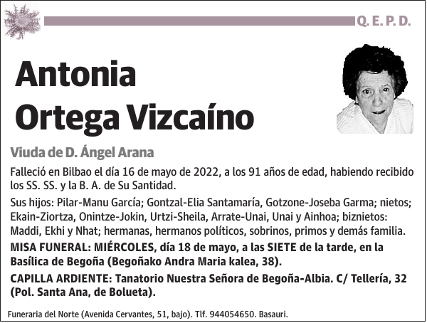 Antonia Ortega Vizcaíno