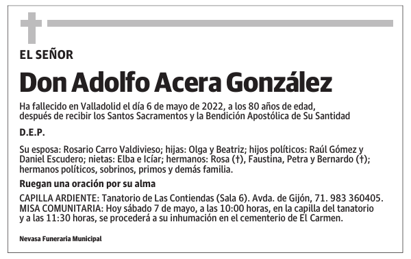 Don Adolfo Acera González