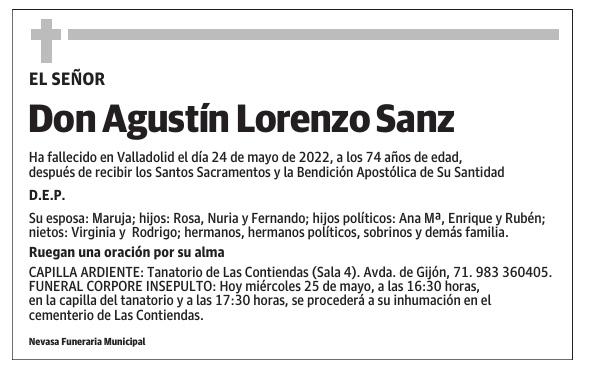 Don Agustín Lorenzo Sanz
