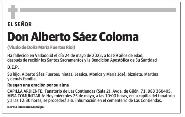 Don Alberto Sáez Coloma