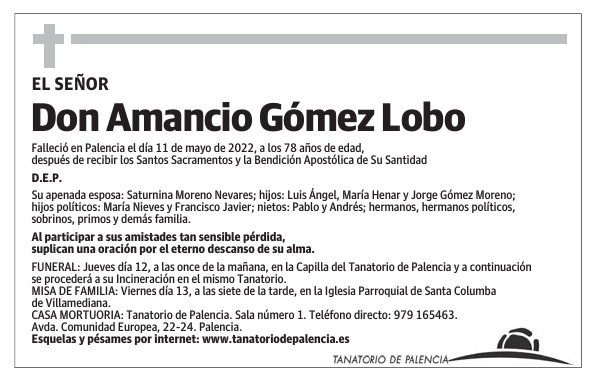 Don Amancio Gómez Lobo