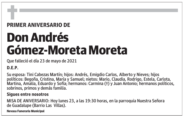 Don Andrés Gómez-Moreta Moreta