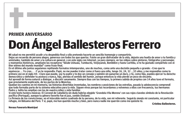 Don Ángel Ballesteros Ferrero