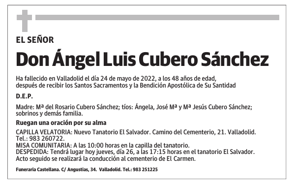 Don Ángel Luis Cubero Sánchez