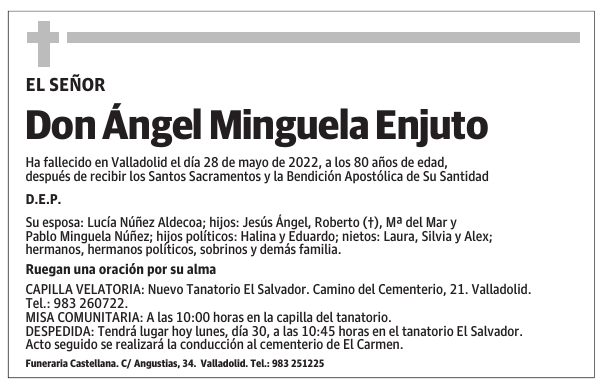 Don Ángel Minguela Enjuto