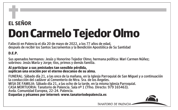 Don Carmelo Tejedor Olmo