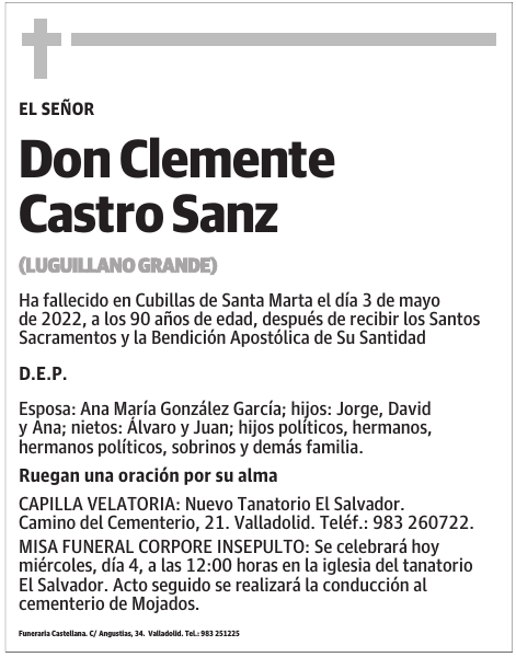 Don Clemente Castro Sanz