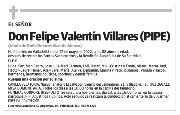 Don Felipe Valentín Villares (PIPE)
