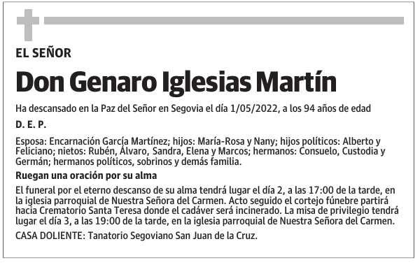 Don Genaro Iglesias Martín
