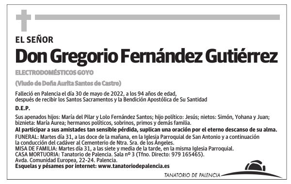 Don Gregorio Fernández Gutiérrez