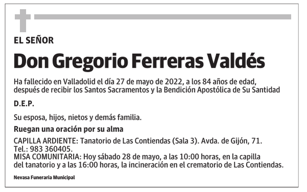 Don Gregorio Ferreras Valdés
