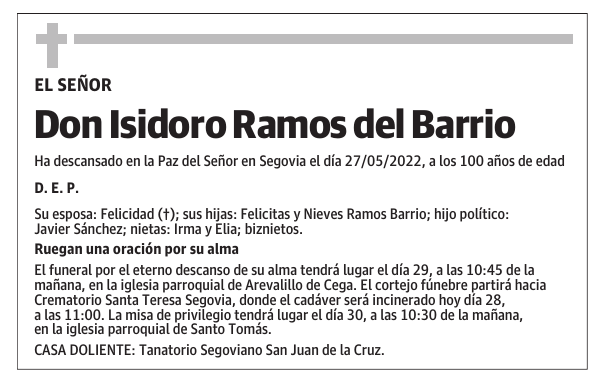 Don Isidoro Ramos del Barrio
