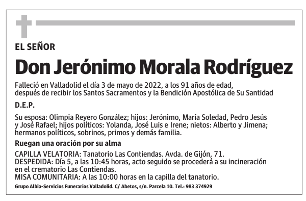 Don Jerónimo Morala Rodríguez