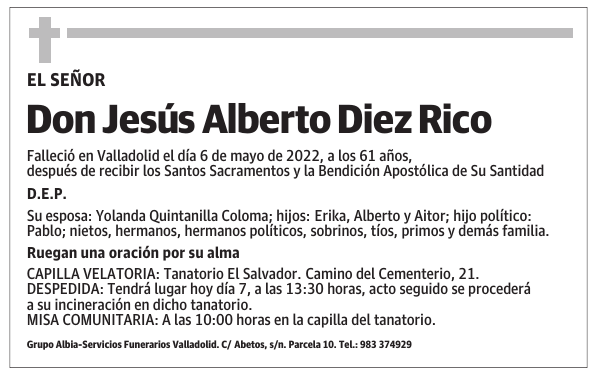Don Jesús Alberto Diez Rico