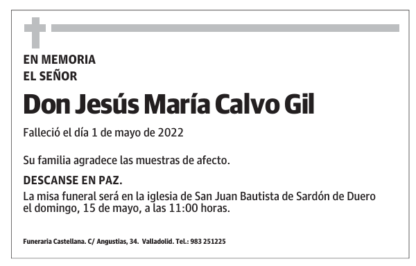 Don Jesús María Calvo Gil