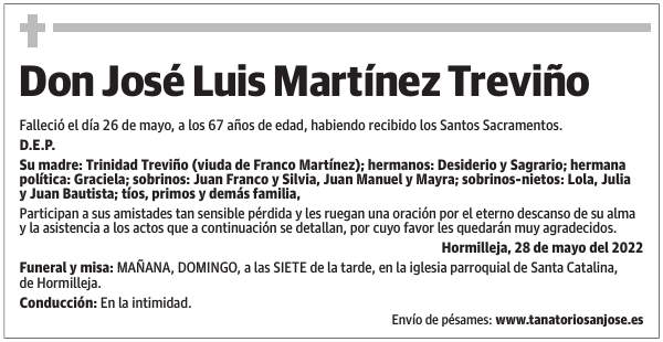 Don  José  Luis  Martínez  Treviño