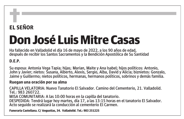 Don José Luis Mitre Casas
